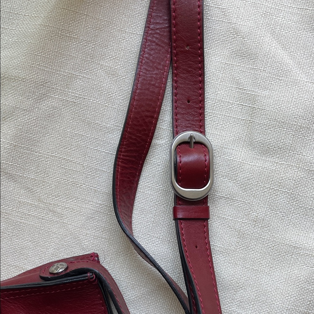 Patricia Nash Red Leather Crossbody Bag with Coin Accents - Picture 12 of 13